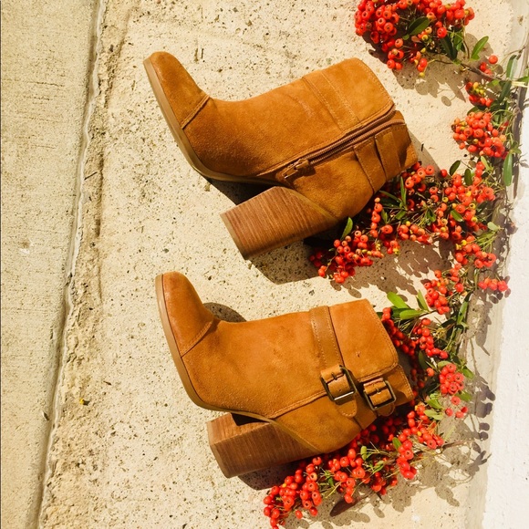 Lucky Brand Shoes - Lucky Brand Suede Yellow Ankle Boots